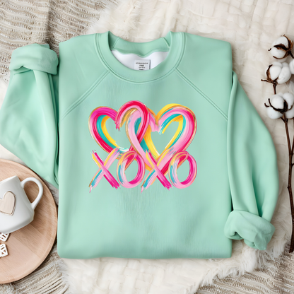 DTF- Hearts XOXO Brushstrokes