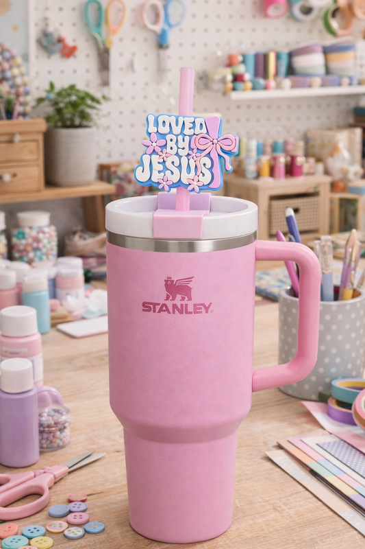 Loved By Jesus - Wholesale Straw Topper