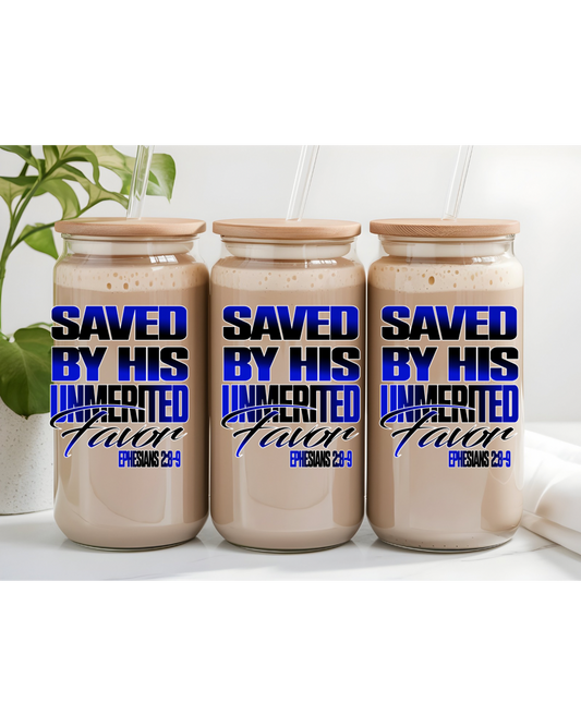 UV DTF- Saved by His Unmerited Favor