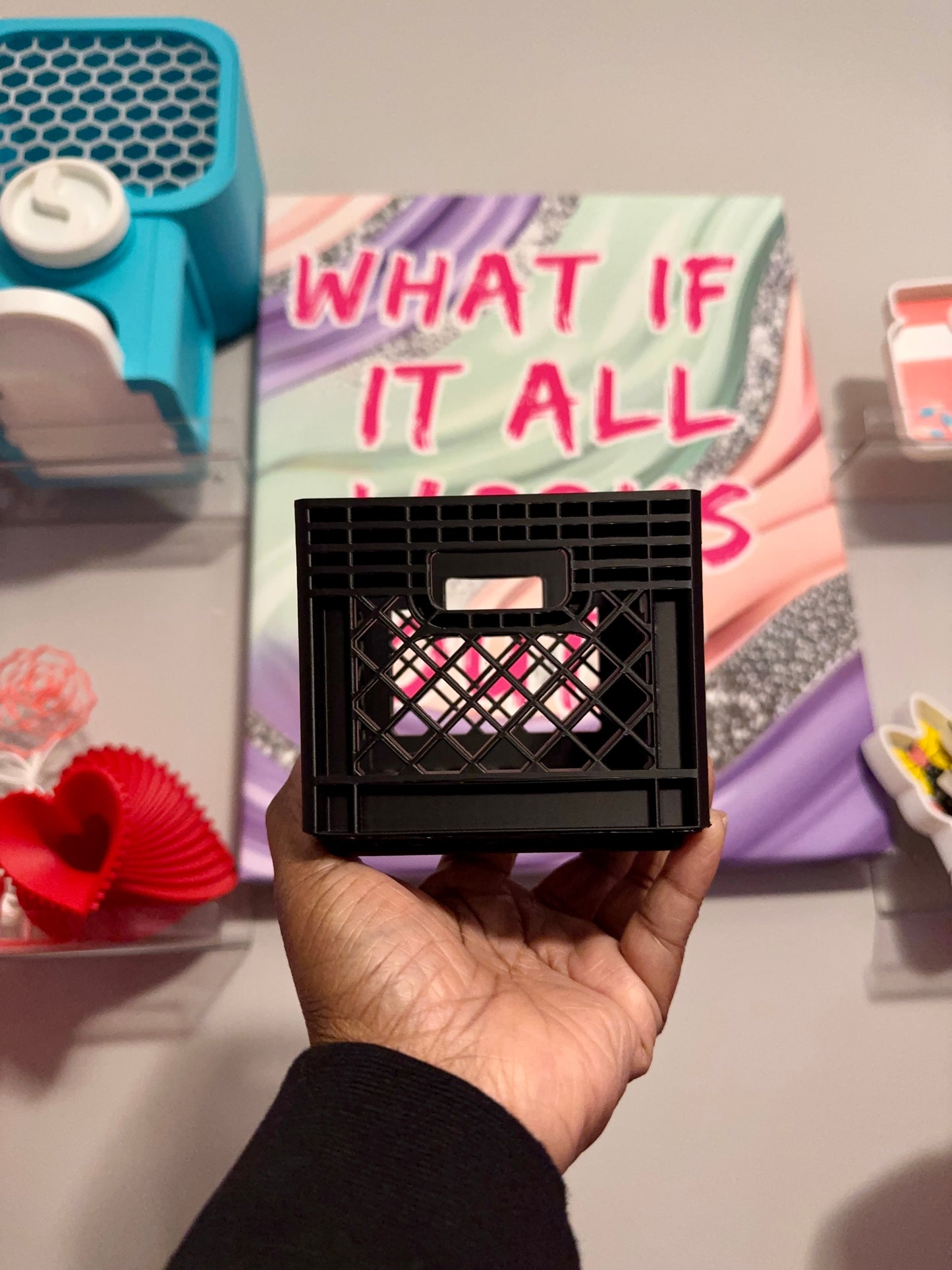 Mini Stackable Milk Crate 3D Printed