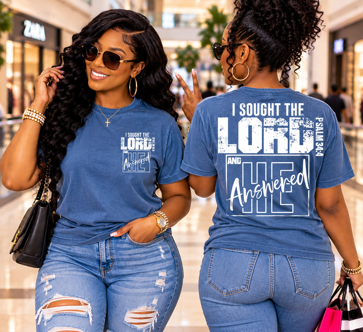 VIP BESTIES - Pre-Order Pocket & Full Screen Print- I sought the Lord (White) (Closes 10/26/2026)