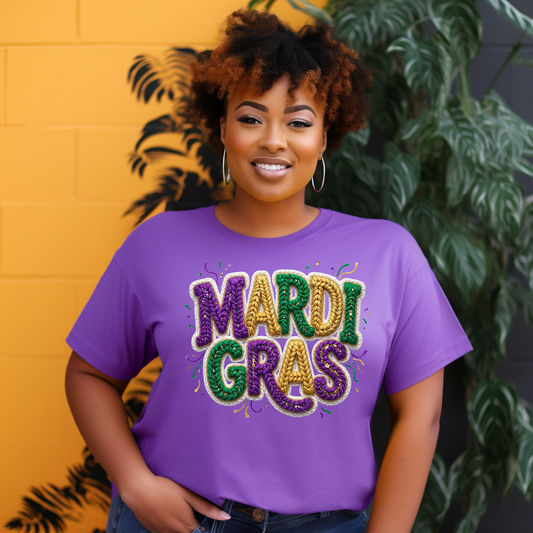 DTF- Mardi Gras Faux Yarn (2 sizes)
