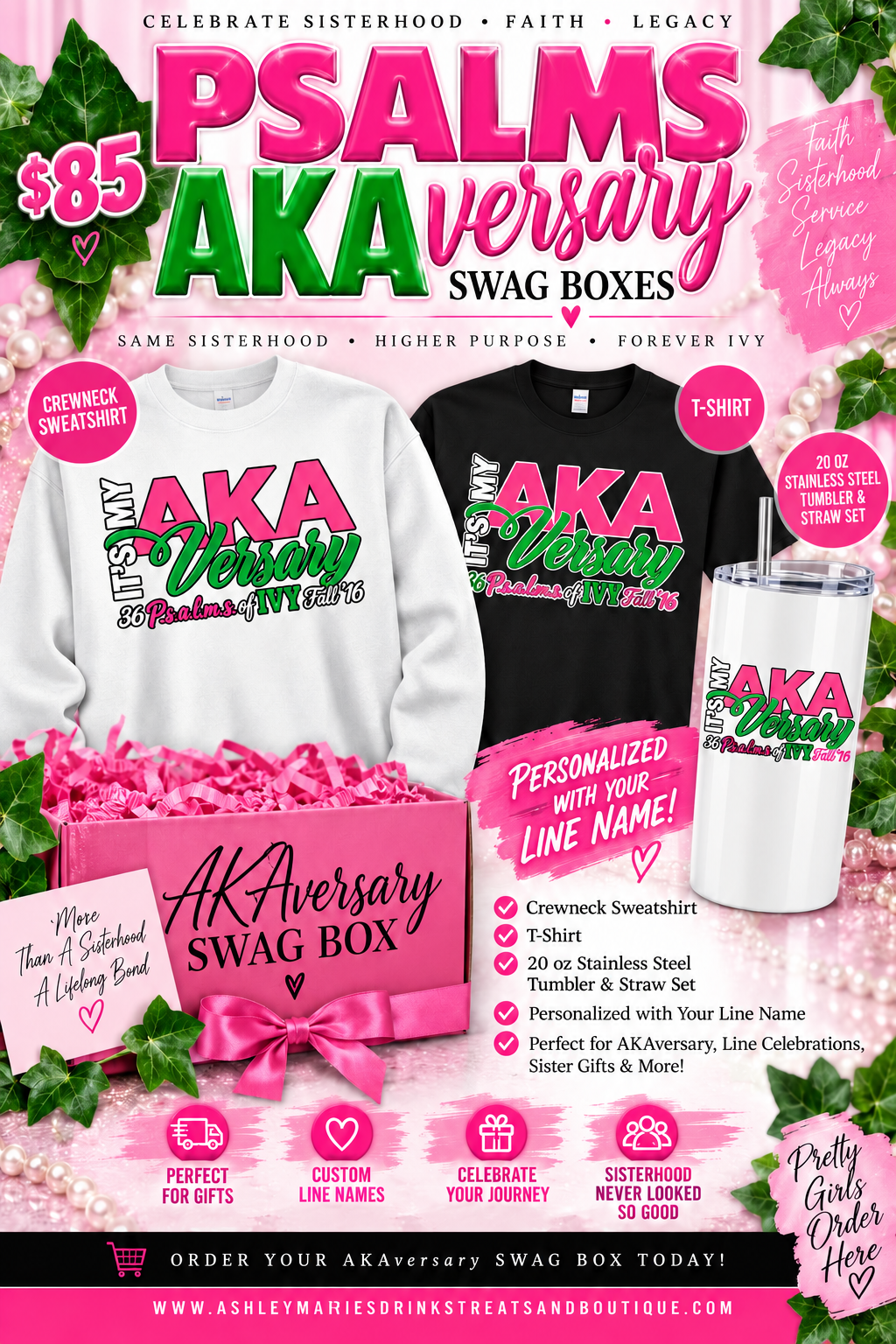 Psalms AKAversary SWAG Box – Personalized AKA Anniversary Gift Set