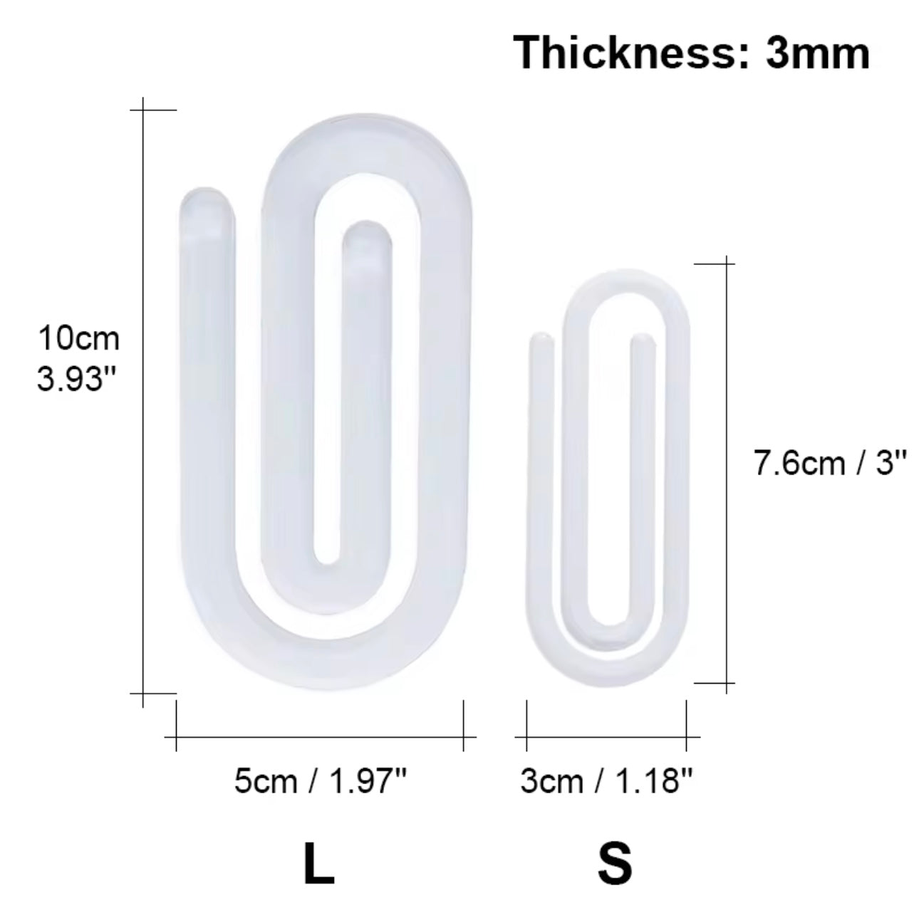 Customized Large Acrylic Paperclip