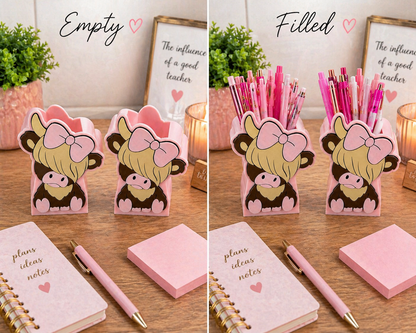 Highland Cow 3D Printed Desk Accessory Bundle Builder