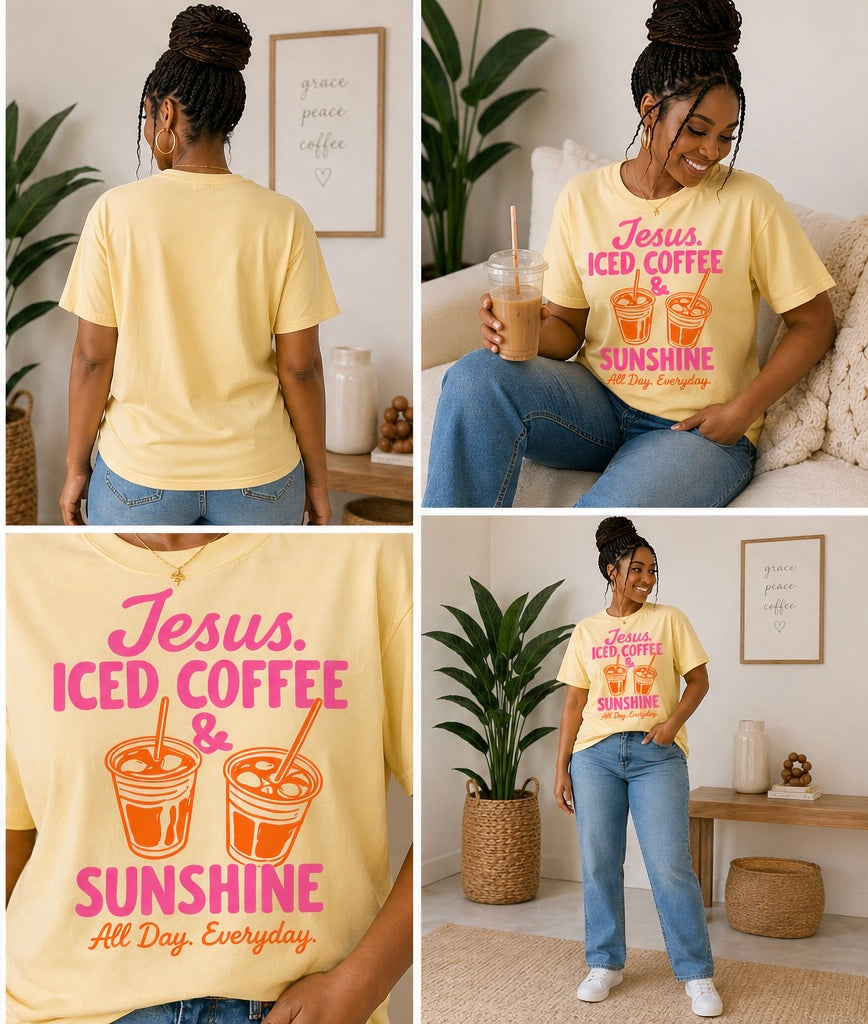 DTF- Jesus, Iced Coffee, & Sunshine