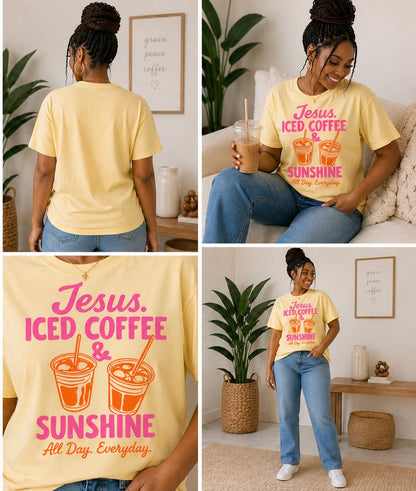 DTF- Jesus, Iced Coffee, & Sunshine