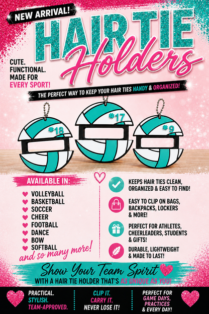 Custom Sports Hair Tie Holders – Personalized Team & Athlete Accessories