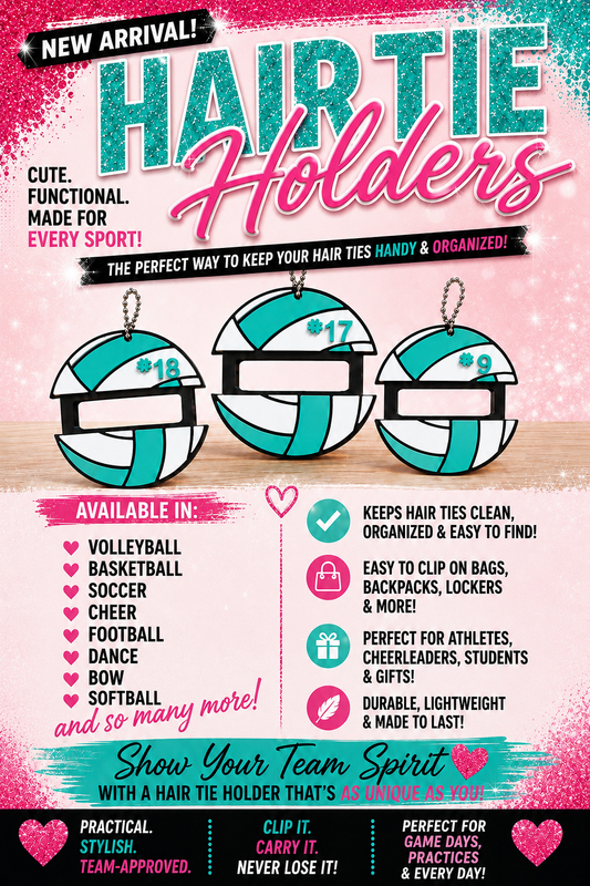 Custom Sports Hair Tie Holders – Personalized Team & Athlete Accessories