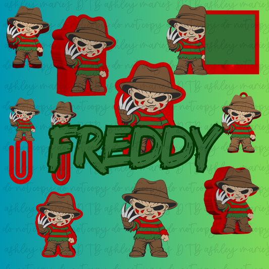 Freddy-Inspired 3D Printed Office Bundle | Horror Desk Organizer Set | Pen Holder, Sticky Note Holder, Jumbo Paper Clips & Desk Accessories