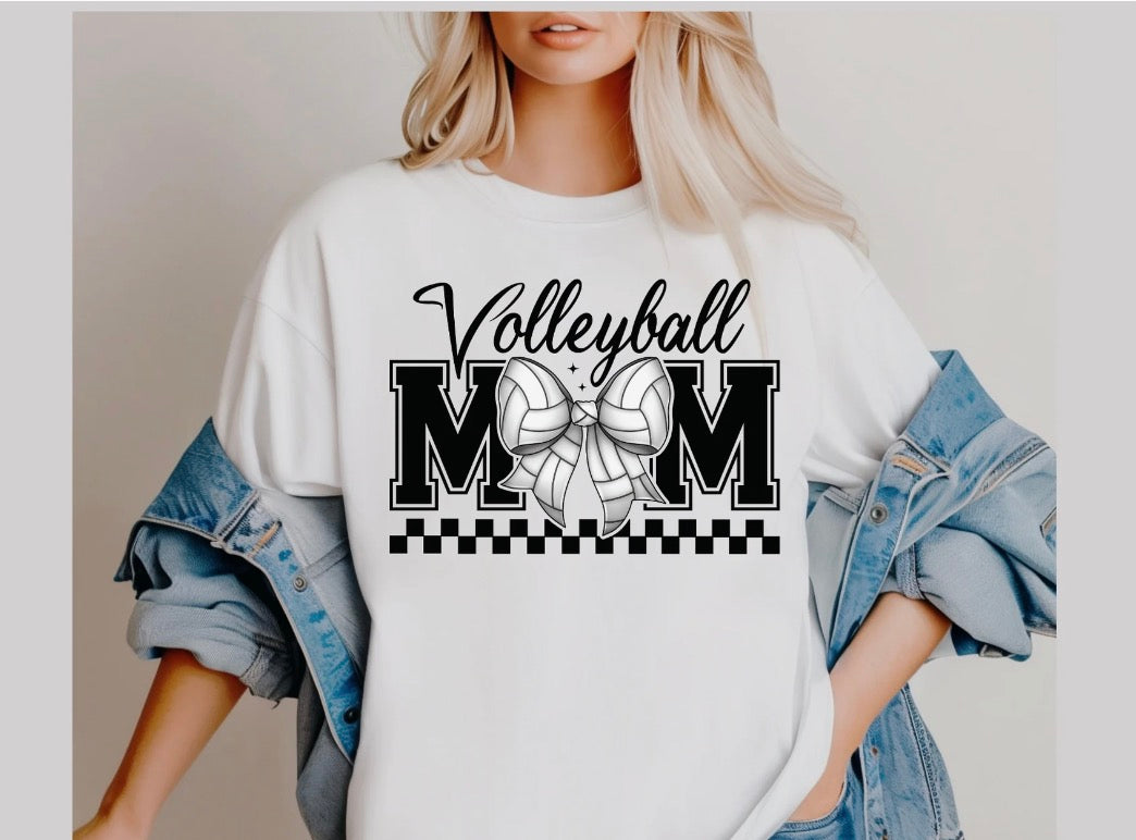 Screen Print- Volleyball Mom Bow