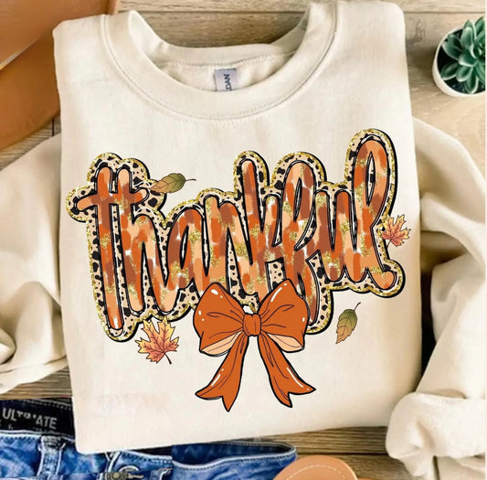 Glitter Clear Film- Thankful