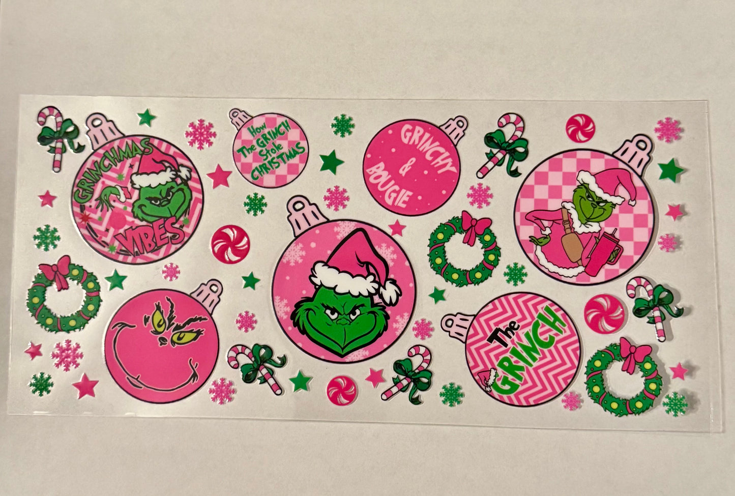 UV DTF- Gman Pink Ornaments (wrap)