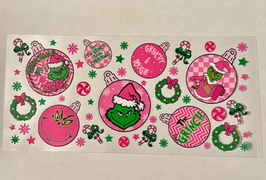 UV DTF- Gman Pink Ornaments (wrap)