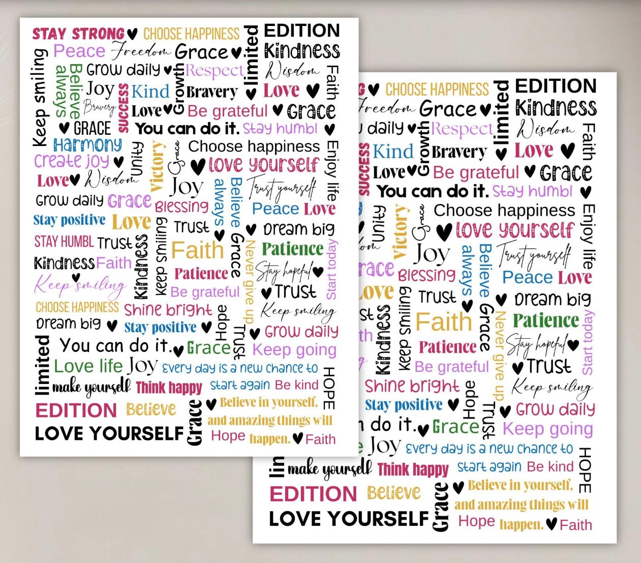 UV DTF Journal Cover-  Affirmations