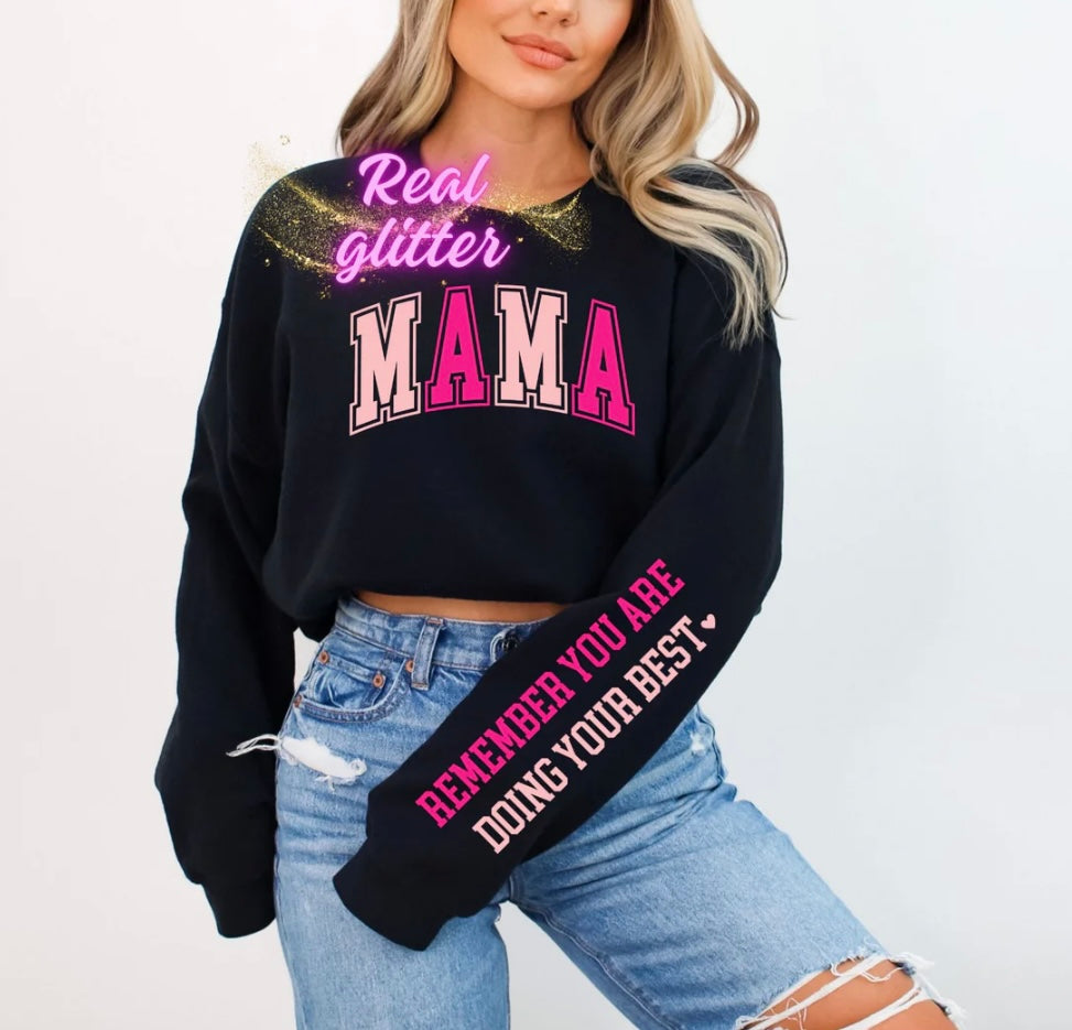 Glitter Clear Film- Mama You're Doing Your Best (one sleeve)