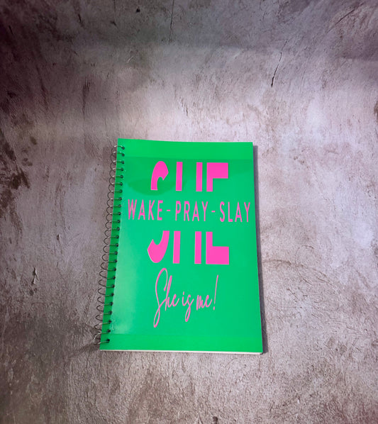 UV DTF Journal Cover-  She Wake Pray Slay