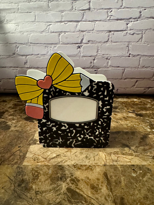 Composition Notebook - 3D Printed Pen Holder