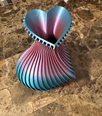 Spiral Heart Vase