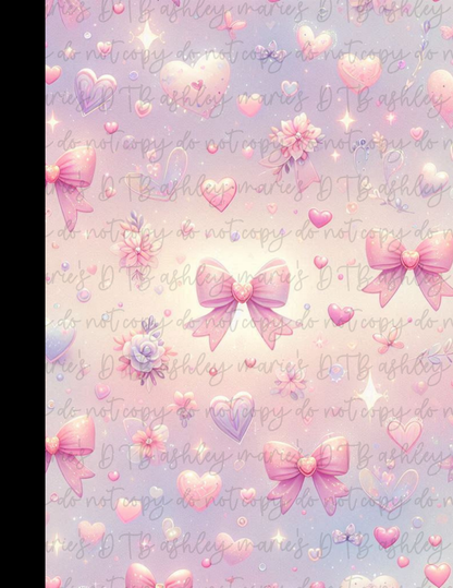 Girly School - Composition Notebook Sticker Covers | Glossy Printable Vinyl Front & Back Wraps