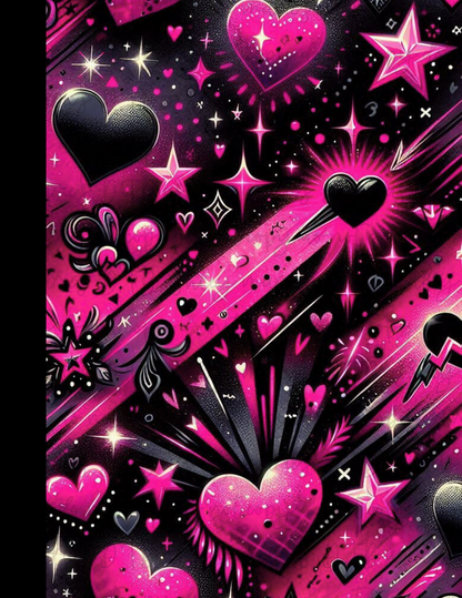 Girly School - Composition Notebook Sticker Covers | Glossy Printable Vinyl Front & Back Wraps