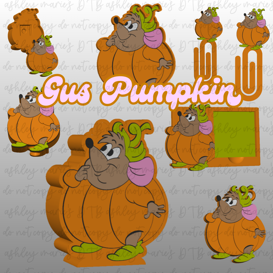 Gus Pumpkin -Inspired 3D Printed Office Bundle | Horror Desk Organizer Set | Pen Holder, Sticky Note Holder, Jumbo Paper Clips & Desk Accessories