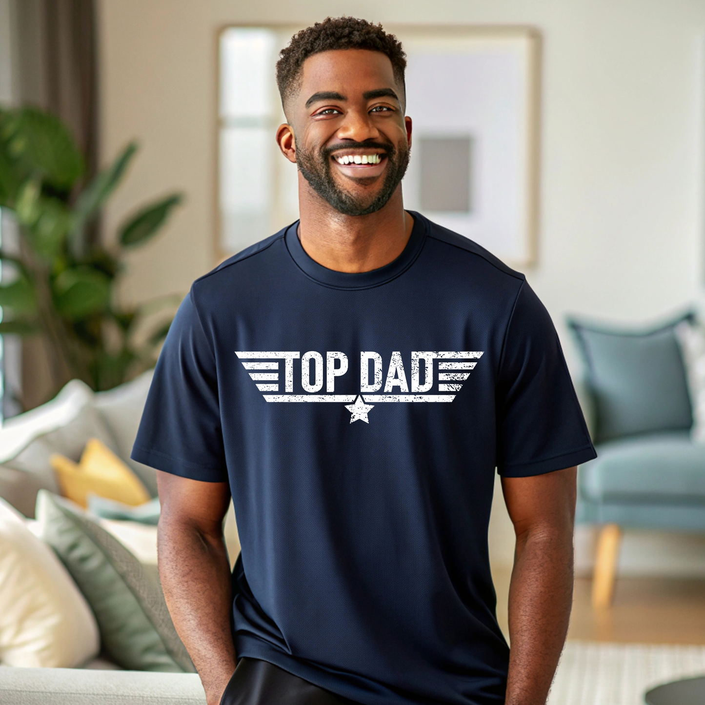 Screen Print- Top Dad (White)