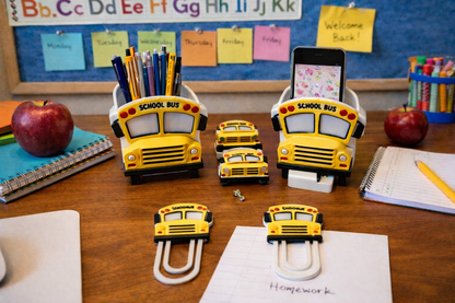 School Bus Bundle 3D Printed Desk Accessory Bundle Builder