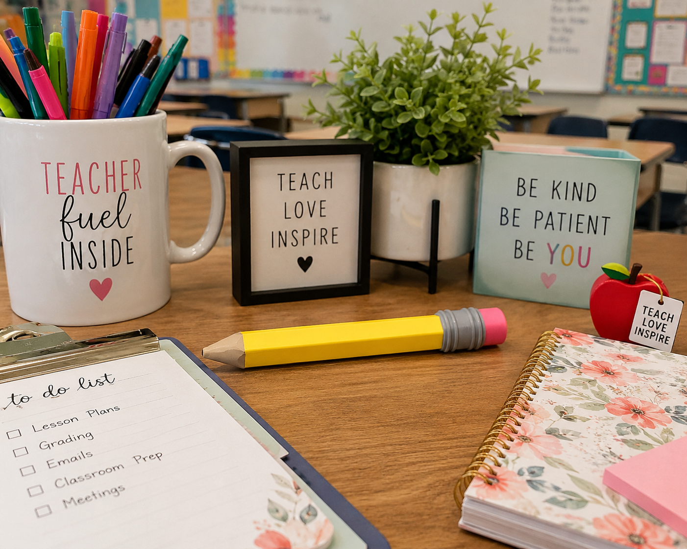 Personalized 3D Printed Pencil Pen | Custom Teacher Gift, Classroom Pen, Novelty Writing Pen