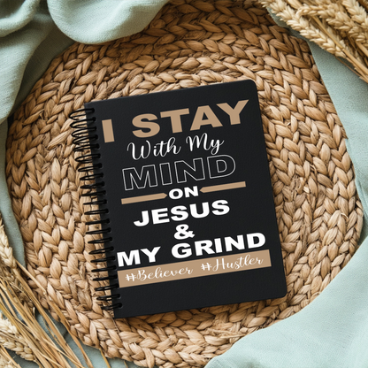 UV DTF Journal Cover- Mind on Jesus and My Grind