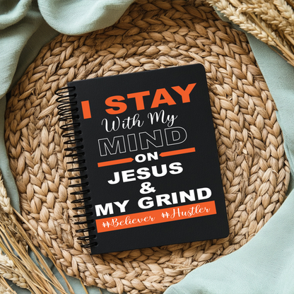 UV DTF Journal Cover- Mind on Jesus and My Grind