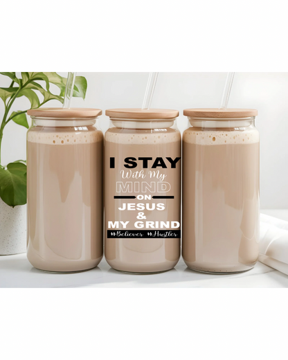 UV DTF- Mind on Jesus and My Grind (one side)