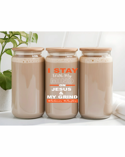 UV DTF- Mind on Jesus and My Grind (one side)