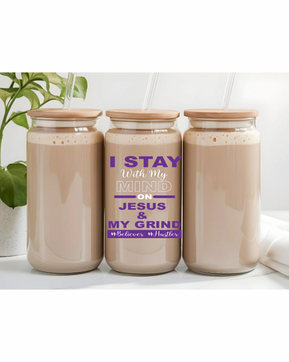 UV DTF- Mind on Jesus and My Grind (one side)