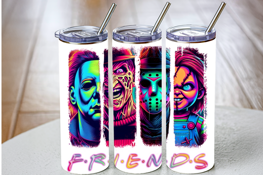 Sublimation Tumbler Wraps- Friends (Neon) (20 oz or 30 oz)