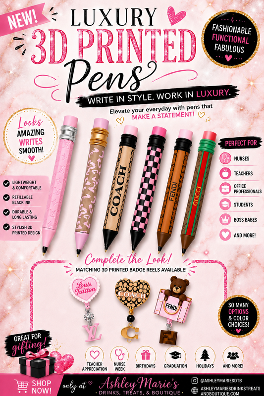 Luxury 3D Printed Pens | Designer-Inspired Refillable Pens