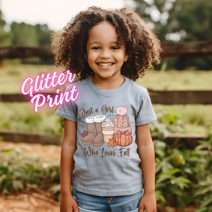Glitter DTF- Just A Girl Who Loves Fall (Adult and Youth)