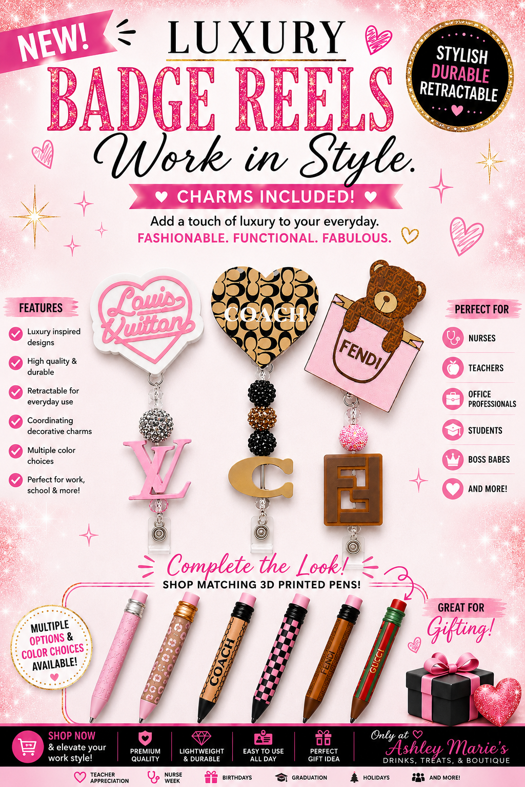 Luxury 3D Badge Reels
