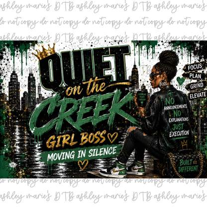 Quiet on the Creek Girl Boss Sublimation Wrap | Original Drinkware Design