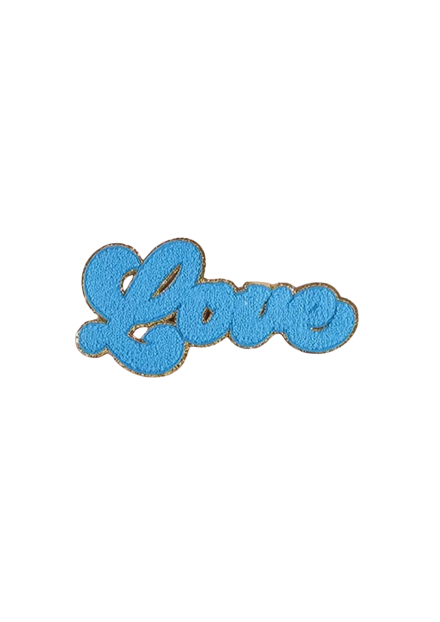 Love- Blue Chenille Patch