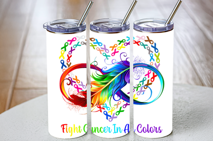 Fight Cancer In All Colors Feather- Transfers