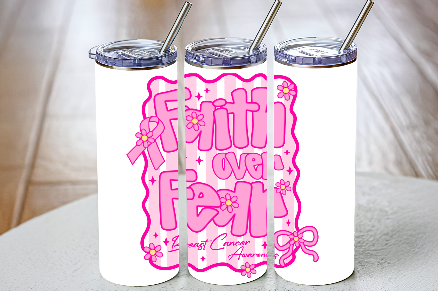 Faith Over Fear Breast Cancer Awareness- Transfers