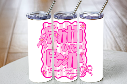 Faith Over Fear Breast Cancer Awareness- Transfers