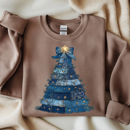 DTF- Denim Christmas Tree