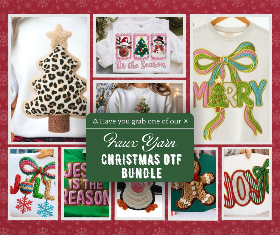 Faux Yarn Christmas DTF Bundle
