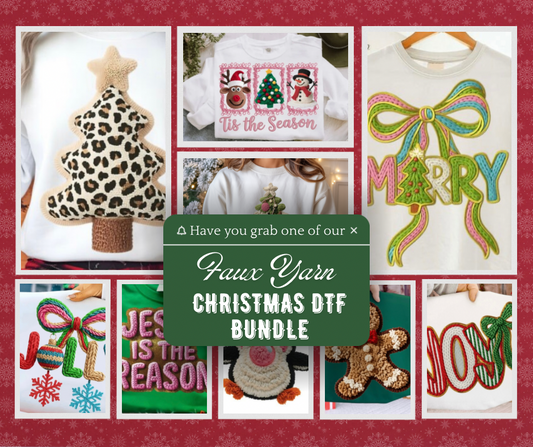 Faux Yarn Christmas DTF Bundle