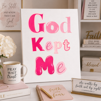 God Kept Me- Rhinestone Canvas Kit – DIY Bling Art & Rhinestone Craft Kit