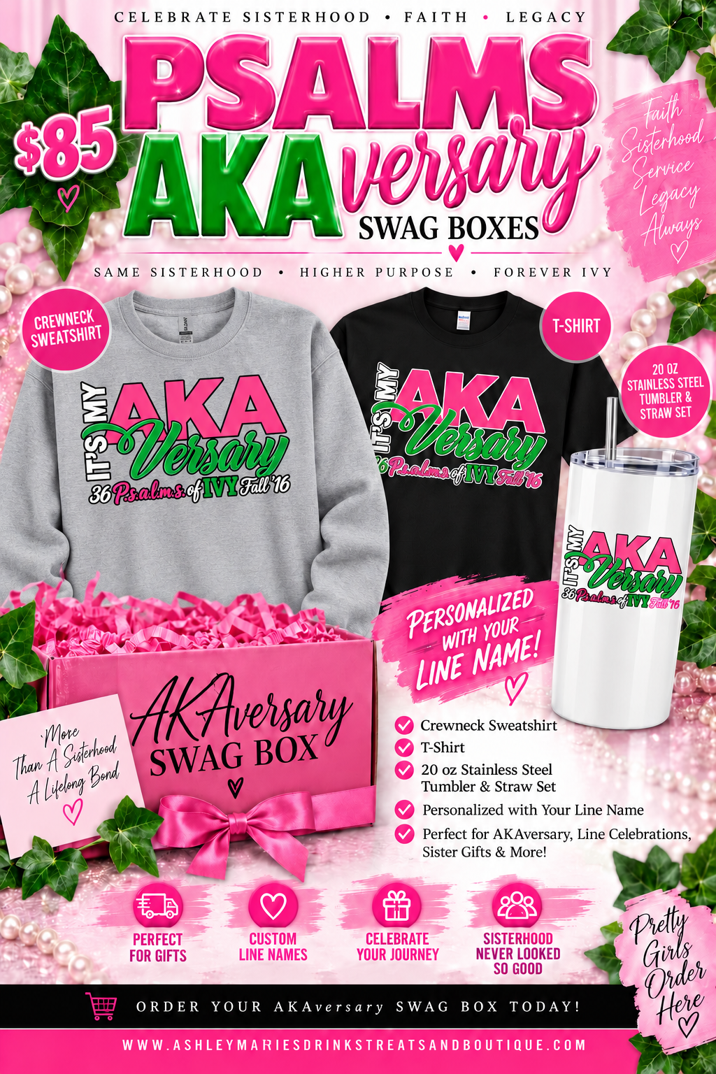 Psalms AKAversary SWAG Box – Personalized AKA Anniversary Gift Set