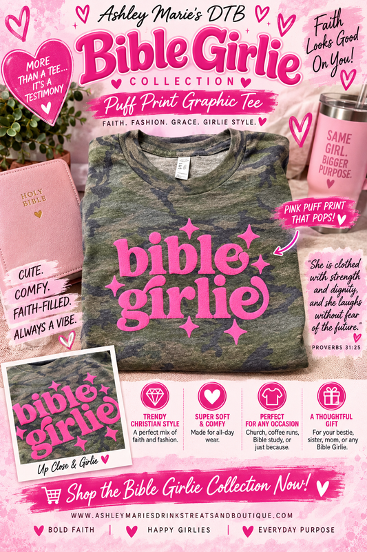 Bible Girlie Puff Print Graphic T-Shirts – Custom Faith Based Wear