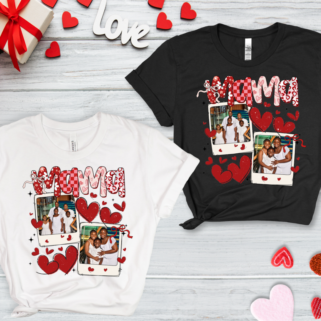 Mama With Personalized Pictures Apparel